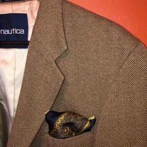 Nautica Tan herring bone Blazer